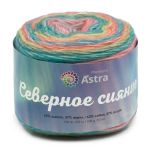 Пряжа Astra Premium (Астра Премиум) Северное сияние (Aurora Borealis) / уп.3 мот. по 100 г, 210 м, 07 секционный