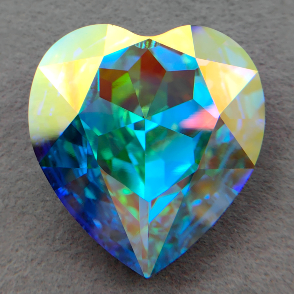 Сердце Swarovski 4827, цвет Северное сияние (Crystal AB F)