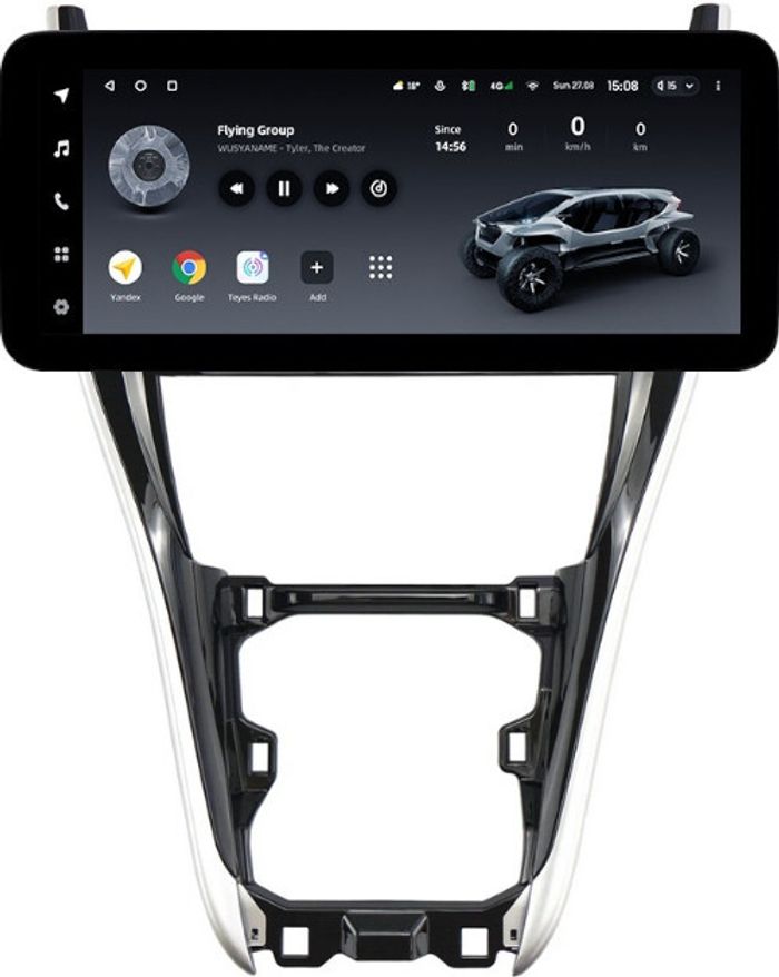 Магнитола для Toyota Harrier 3 XU60 2017-2020 (большая рамка) - Teyes LUX ONE ROUND монитор 12.3" 2K QLED на Android 10, Быстрая, CarPlay, 4G SIM-слот