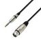 Adam Hall K3 BFV 1000 - кабель микрофонный, XLR (F) - TRS (jack) stereo 6.3 mm, 0.31 мм2, 10 м