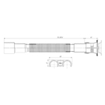 Гофросифон 1 1/2"*40*50 (800мм) GS3080 ИНКОПЛАСТ (винт М6*60)