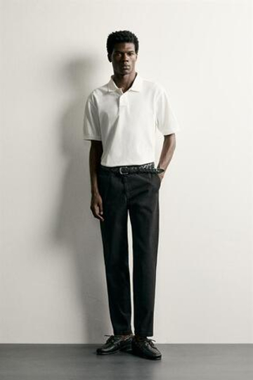 ZARA БРЮКИ ЧИНОС SLIM FIT, ЧЕРНЫЙ