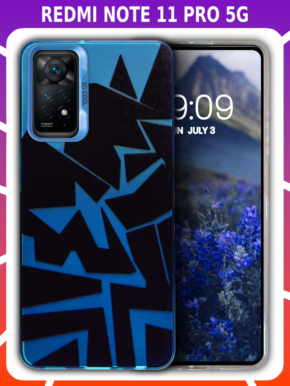 Дизайнерский чехол из пластика для XIAOMI REDMI NOTE 11 PRO 4G / 5G и 12 PRO 4G с усиленной защитой камеры и глянцем
