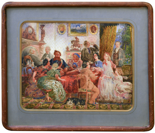 Шарлемань А. И. (1826–1901) Бал. Игра в карты. Жанровые сцены из Пушкинской эпохи. XIX в.