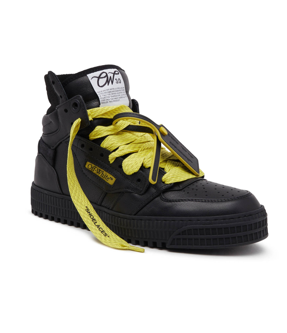 Кожаные кроссовки OFF-WHITE - черный(OMIA065S 24LEA004)