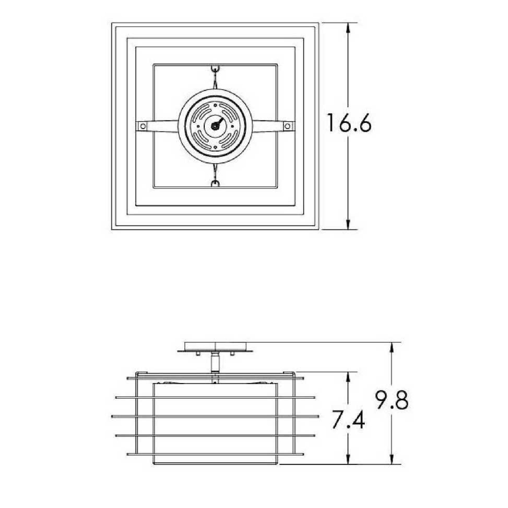 Skyline Semi Flush Mount Ceiling Light from Hammerton Studio