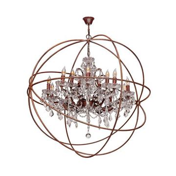 Подвесная люстра 15*Е14 LOFT1897/15 коричневый Foucaults Orb Crystal LOFT IT