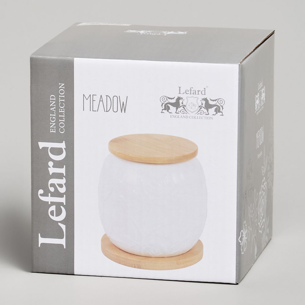 БАНКА LEFARD "MEADOW" С ДЕР.КРЫШКОЙ НА ДЕР.ПОДСТАВКЕ 10*11,5 СМ 600 МЛ