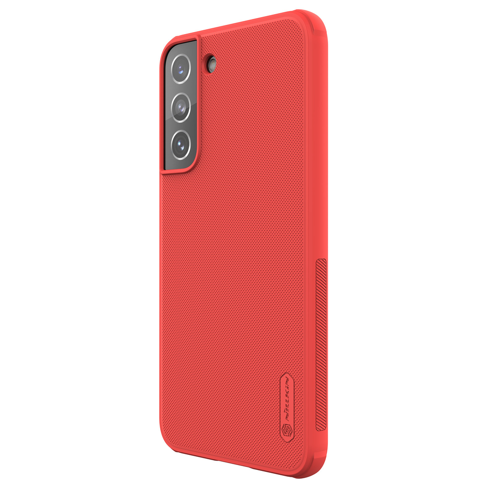 Чехол красного цвета от Nillkin для Samsung Galaxy S22+ Плюс, серия Super Frosted Shield Pro