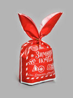 Мешок подарочный с ушками «Почта Дедушки Мороза», 13.5×23 см, 10999563, Китай