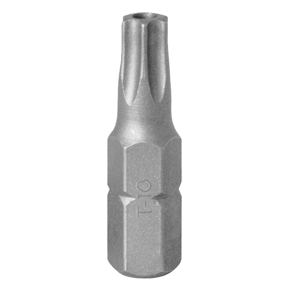 KING TONY (102510U) Вставка (бита) торцевая 1/4", L = 25 мм, TORX с отверстием, T10