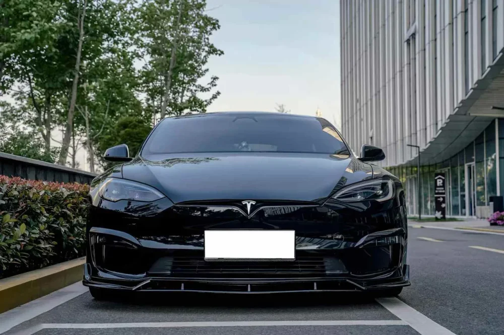 Обвес для Tesla Model S 2021+ Тесла С диффузор спойлер губа переднего бампера боковые юбки