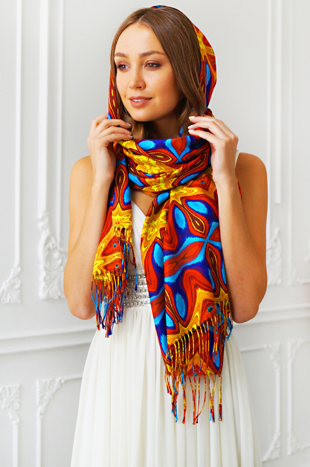 LIGVIANNI Палантин Kerchief Peacock