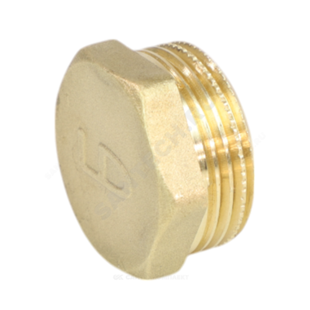 Заглушка латунь Ду 15 (1/2") НР LD LD.65.505.15