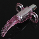 Клиторальный массажер с креплением на пальцах Vibro Finger Vibrator (10 режимов) (Цвет: розовый с серебряным)