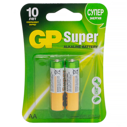 Батарейка LR6 AA GP Super Alkaline (блистер 2шт.)