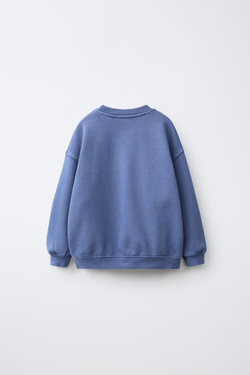 ZARA ОДНОТОННАЯ ТОЛСТОВКА, ЯРКО-СИНИЙ
