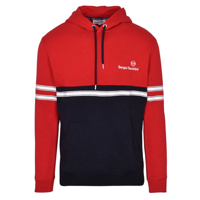 Мужская теннисная кофта Sergio Tacchini Adelmo Hoodie - red