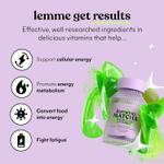 Lemme, Energy B12 и CoQ10, жевательные мармеладки, матча, 60 жевательных таблеток