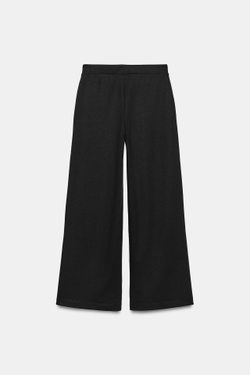 ZARA БРЮКИ ИЗ МЯГКОЙ ТКАНИ, ЧЕРНЫЙ