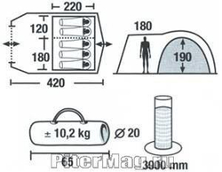 Кемпинговая палатка High Peak Valencia 5