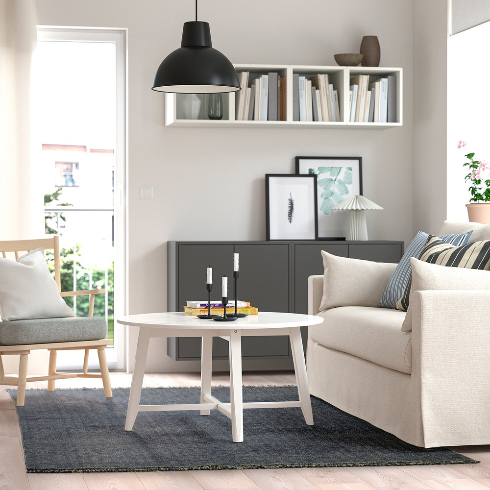 IKEA LOKBYTE  (ИКЕА ЛОКБИТЕ)  -  Ковер безворсовый - темно-синий/светло-бежевый 170х240 см