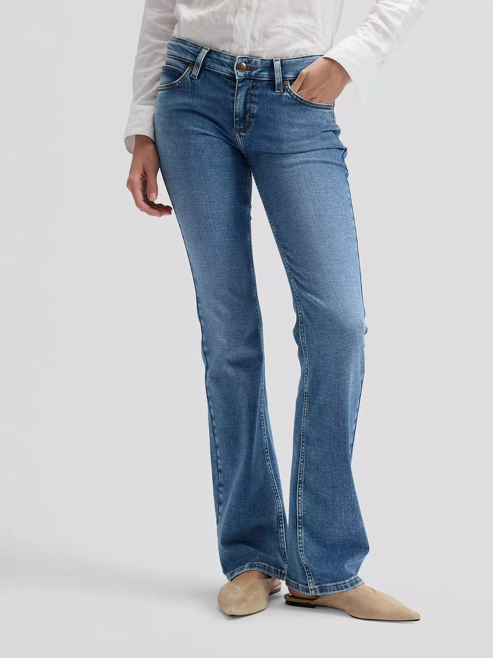 Джинсы женские LEE FLAP POCKET JESSICA LAPIS BLUE