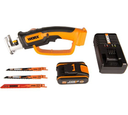 Бесщеточная цепная аккумуляторная пила WORX 40 В, 2х2.0 А*ч, двойное ЗУ 2x2A WG384E