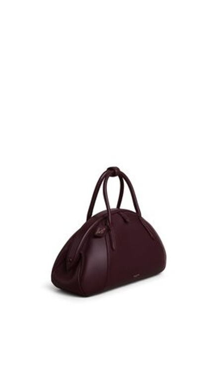 ALAÏA СУМКА С ВЕРХНЕЙ РУЧКОЙ ИЗ ТЕЛЯЧЬЕЙ КОЖИ, БОРДОВЫЙ