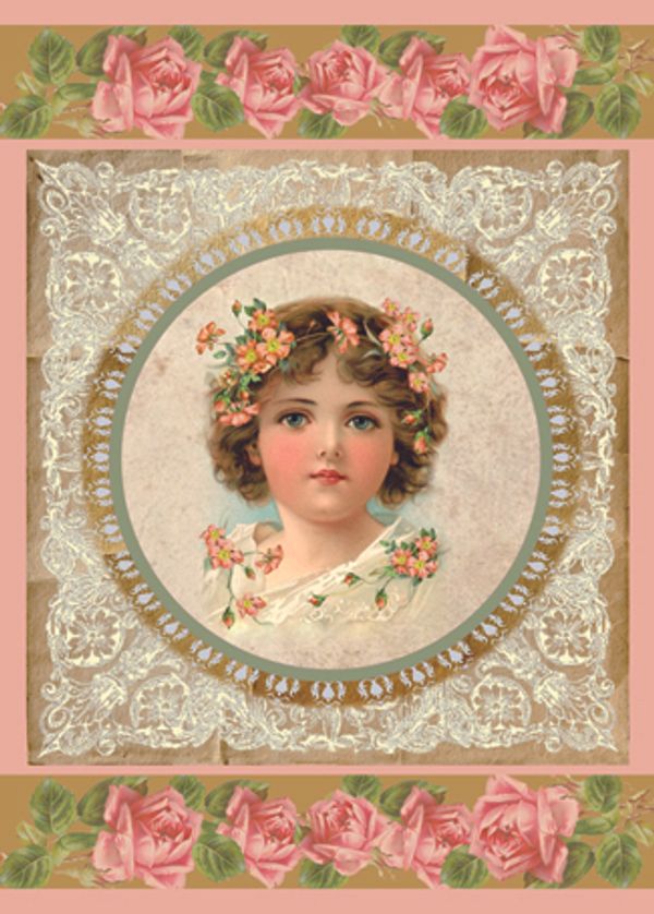 Бумага рисовая А4 (21х29.7 см) Девочка и кружево, Stamperia, 1 лист