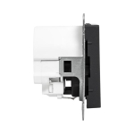 Механизм розетки с USB-C - 2шт, 16А, с заземлением, со шторками, чёрный Эпика EKF