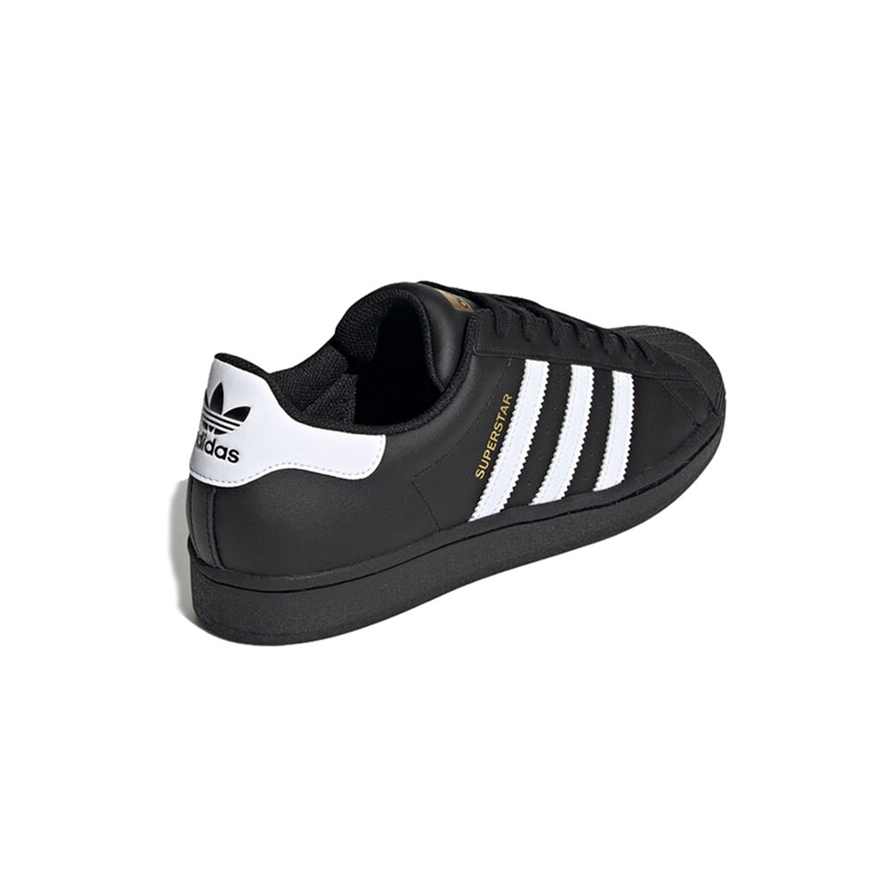 alt="adidas Superstar Black White EG4959 мужские кроссовки черные с белыми полосками вид сбоку на белом фоне"