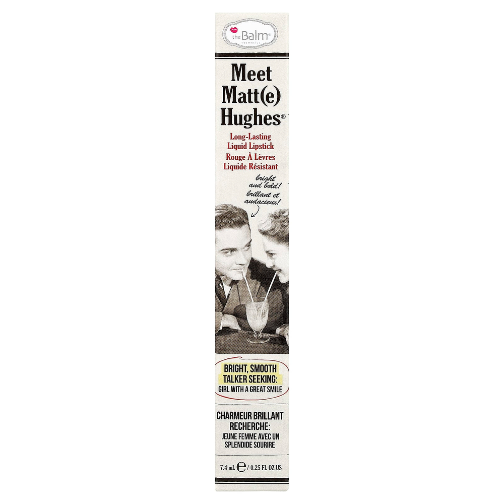 theBalm Cosmetics, Meet Matt (e) Hughes®, жидкая губная помада длительного действия, Sincere, 7,4 мл (0,25 жидк. Унции)