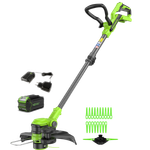 Триммер аккумуляторный Greenworks G40LT331, 40V, 33 см, с 1хАКБ 2Ач и ЗУ (2113507UA)