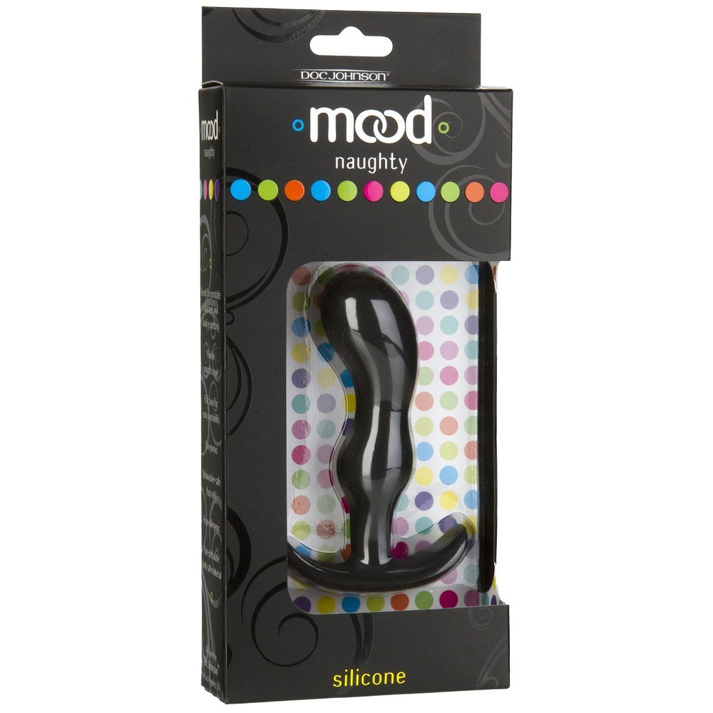 Анальная пробка для ношения Mood Naughty 2 3.5 Silicone - 8,9 см. (Цвет: черный)
