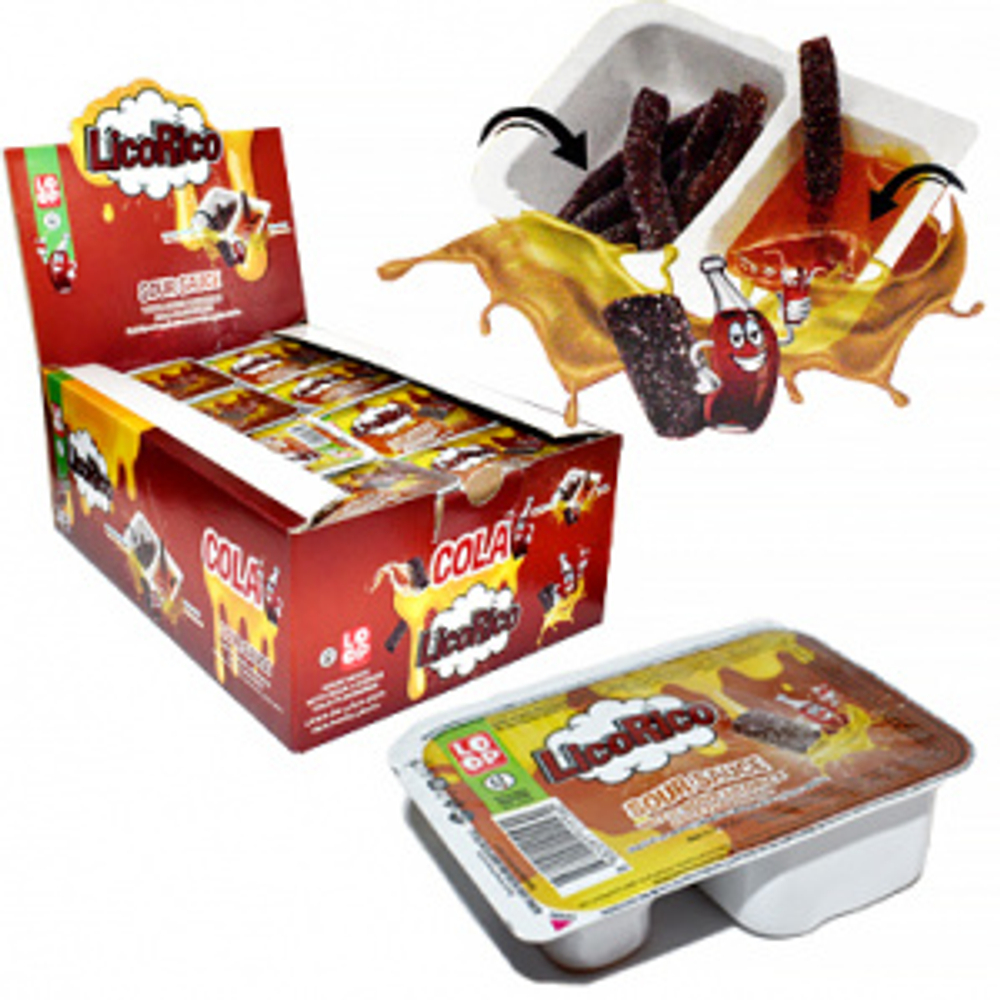 Мармелад ЛИКО РИКО LICO RICO кола с соусом 16г*24шт (6бл)