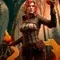 Triss on fire - The Witcher