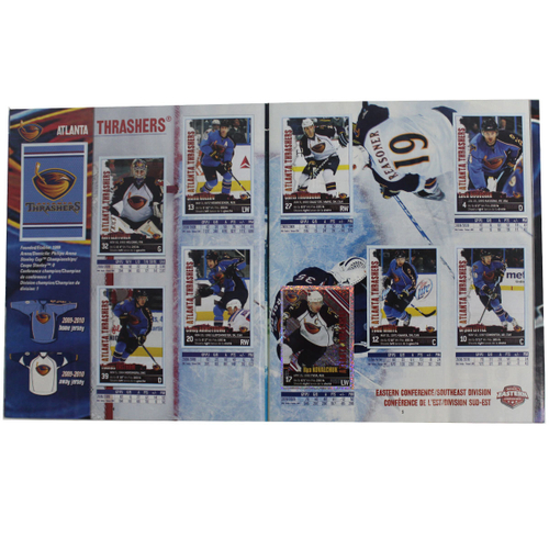 Почти заполненный альбом наклеек. Panini NHL Hockey 2009-2010. Хоккей. Не хватает 19 шт. из 364
