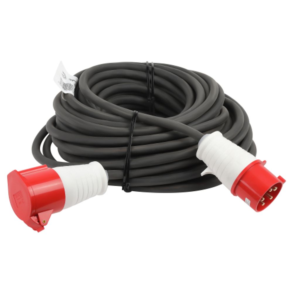 Удлинитель силовой ЭРА IND380-U-1e-5x4-10m-IP44 на 380В в бухте 1 розетка CEE 5P 10м КГ 5х4 32A IP44 | Силовые удлинители