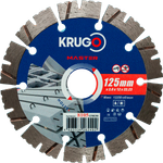 Диск алмазный сегментный турбо KRUGO MASTER по бетону 125х2,0х22,23х12mm, 81051250250