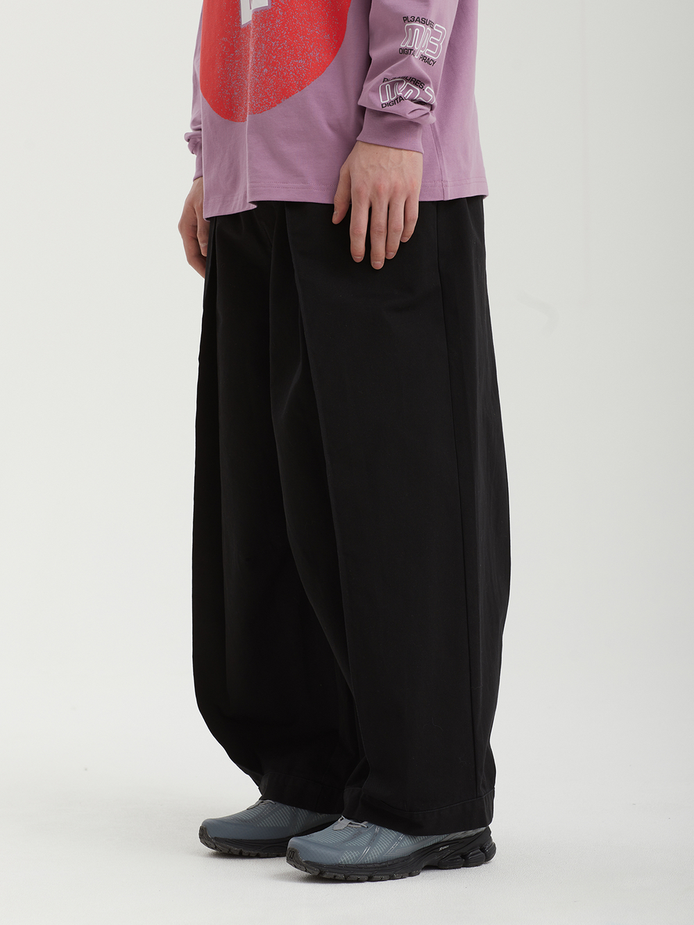 Мужские Брюки Deep Tuck Wide Chino