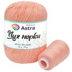 Пряжа Astra Premium (Астра Премиум) Пух норки / уп.1 мот. по 50 г, 290 м, 031 персиковый