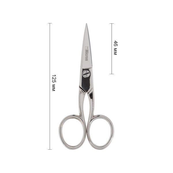 Ножницы рукодельные 12.5 см, в чехле, с микро заточкой, Micron VIT-19