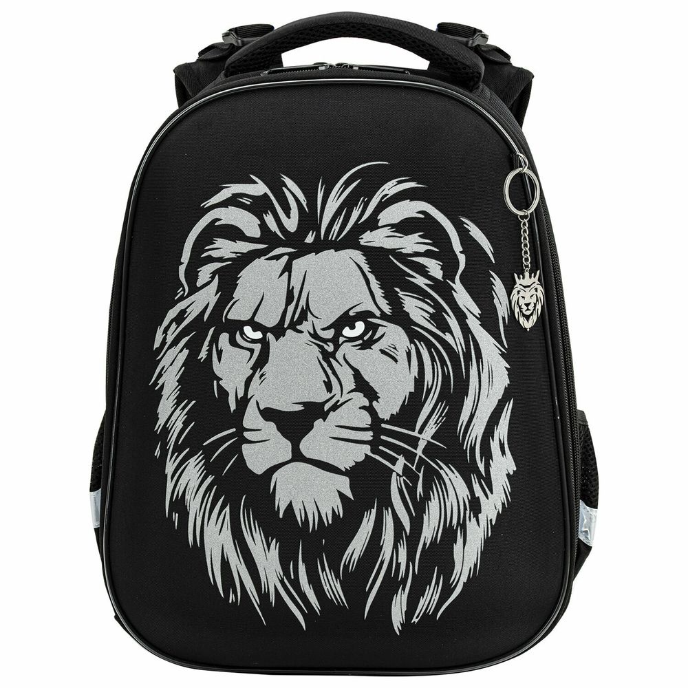 Ранец BRAUBERG SHINY, 2 отделения, "Tiger", СВЕТЯЩИЙСЯ РИСУНОК, 36х28х14 см, 270698