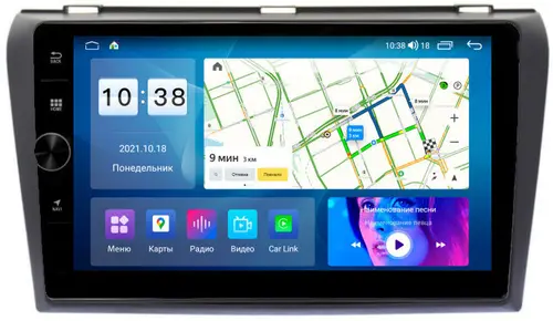 Магнитола для Mazda 3, Axela 2003-2009 - Parafar PF161FHDAV на Android 13, CarPlay, 4G SIM-слот