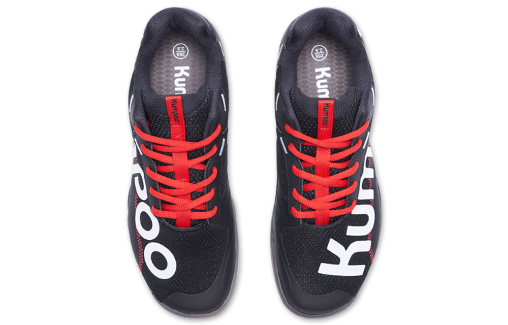 KUMPOO Flip Light Wheel D72 Cushioning Breathable Coverage Support Lightweight Low top Badminton Shoes Unisex Black