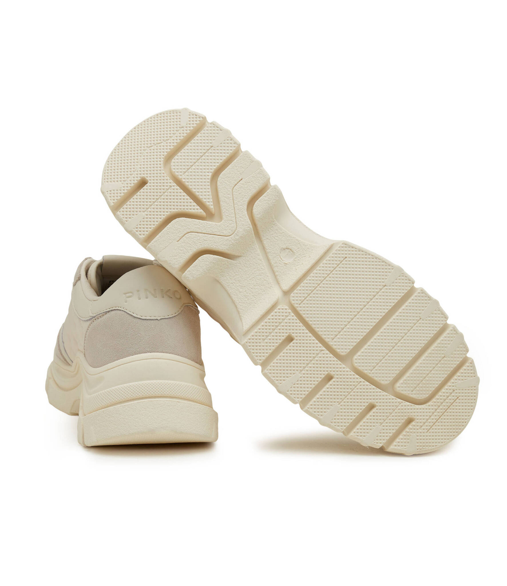 Кожаные кроссовки memphis sneaker suede/pelle vi Pinko - бежевый(101620 A12L)