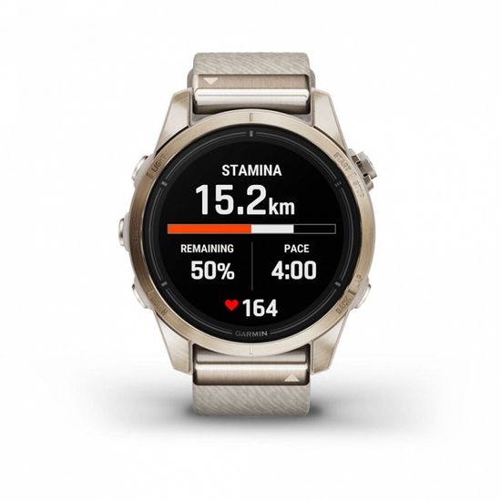 Смарт-часы Garmin EPIX Pro (Gen 2) Sapphire Edition 42 mm, Soft Gold + light sand silicone watch band 010-02802-20