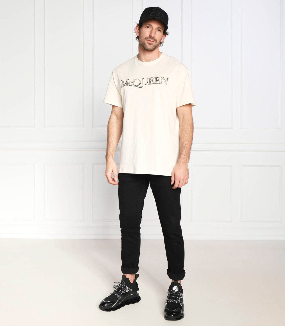 футболка logo emb Alexander McQueen - кремовый(649876 QUZ56)