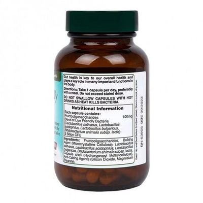 Holland & Barrett Лакто и бифидобактерии LIVE FRIENDLY BACTERIA с ацидофилином для веганов 60 шт. (из Литвы)